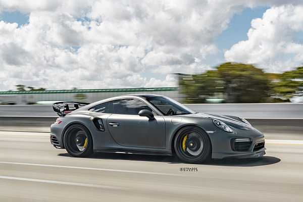 Фото дисков Strasse Wheels SM5RT Deep Concave Duoblock Черный сатин на Porsche 911 VII