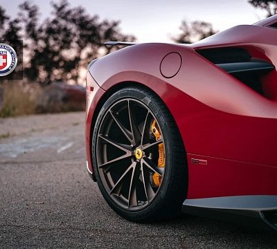Фото дисков HRE P204 на Ferrari 488