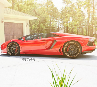 Фото дисков Strasse Wheels SV15T Deep Concave FS на Lamborghini Aventador