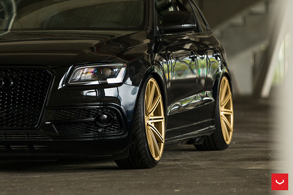 Фото дисков Vossen CV4 Сатиновое золото на Audi Q5 (8R)