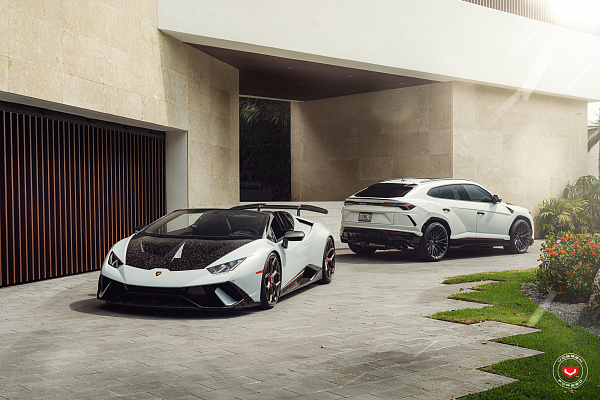Фото дисков NOVITEC NL4 Сатиновая бронза на Lamborghini Huracan