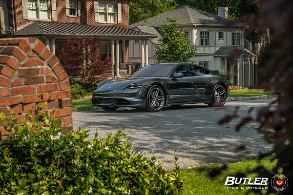 Фото дисков Vossen EVO-1 Глянцевый темный лак на Porsche Taycan I