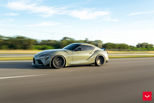 Фото дисков Vossen HF-7 Черный сатин на Toyota Supra A90