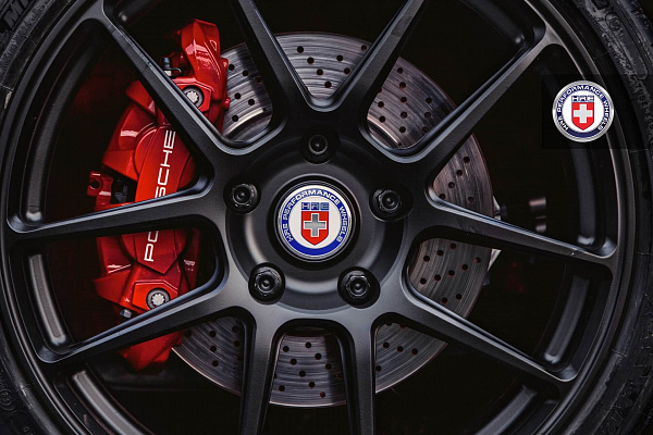 Фото дисков HRE RC104 Черный сатин на Porsche Cayman II