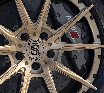 Фото дисков Strasse Wheels SV10 Track на Audi R8 (4S)