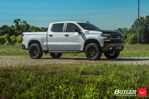 Фото дисков Vossen HF6-3 Черный сатин на Chevrolet Silverado IV