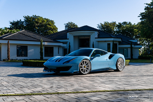 Фото дисков NOVITEC NF10 Белый глянец на Ferrari 488