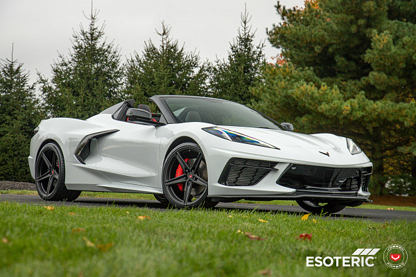 Фото дисков Vossen M-X5 Черный сатин на Chevrolet Corvette C8
