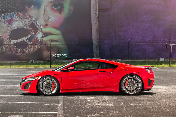 Фото дисков Strasse Wheels SV1 Deep Concave FS Сатиновый темный лак на Acura NSX II