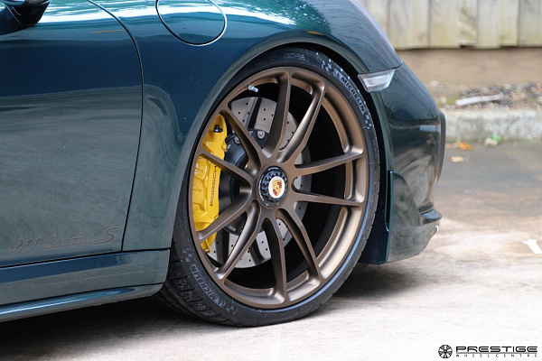 Фото дисков HRE P104 Сатиновая бронза на Porsche 911 VII