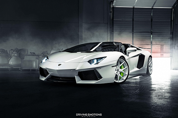 Фото дисков HRE P101 Белый глянец на Lamborghini Aventador