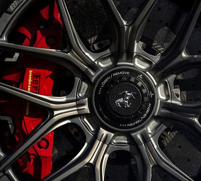 Фото дисков 1886 Wheels XR004 на Ferrari 488