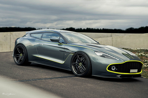 Фото дисков Brixton Forged PF2 Черный сатин на Aston Martin Zagato