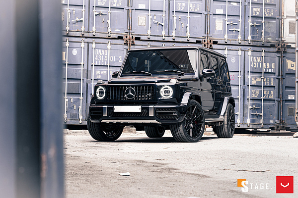 Фото дисков Vossen HF-7 Черный глянец на Mercedes-Benz G-Class III