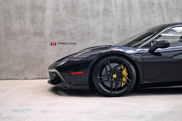 Фото дисков Anrky S1-X3 Черный сатин на Ferrari 488