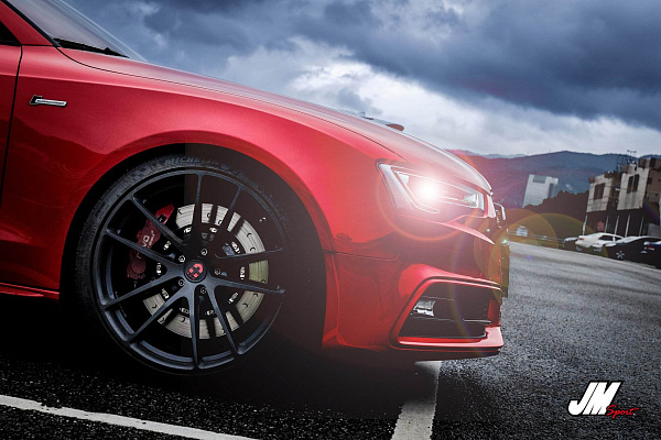 Фото дисков HRE P104 Черный сатин на Audi A/S/RS 5 (8T)
