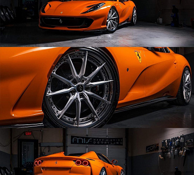 Фото дисков HRE S104SC на Ferrari 812