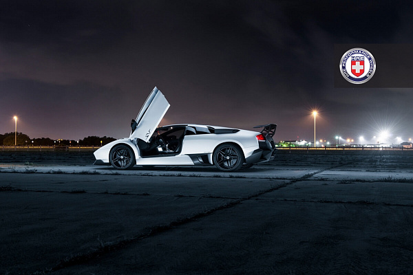 Фото дисков HRE P107 Черный сатин на Lamborghini Murcielago