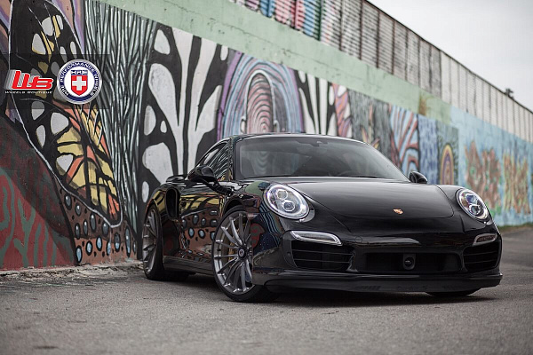 Фото дисков HRE P103 Глянцевый темный лак на Porsche 911 VII
