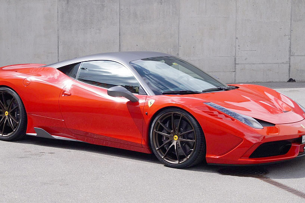 Фото дисков HRE P104 Сатиновая бронза на Ferrari 458