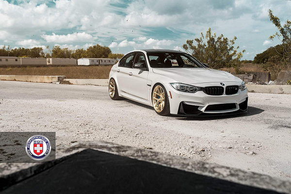 Фото дисков HRE R101 Глянцевое золото на BMW 3/M3 (F3x/F80)