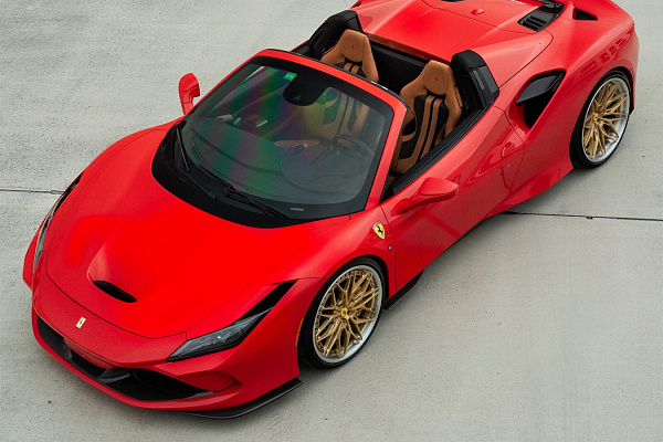 Фото дисков Anrky S3-X1 Сатиновое золото на Ferrari F8