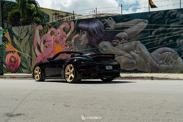 Фото дисков Anrky RS5.3 Сатиновое золото на Porsche 911 VIII