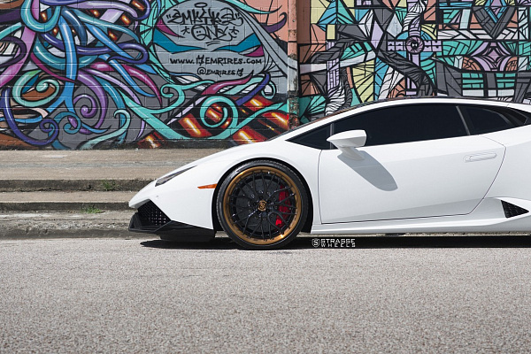 Фото дисков Strasse Wheels SV10M Deep Concave FS Другой цвет на Lamborghini Huracan