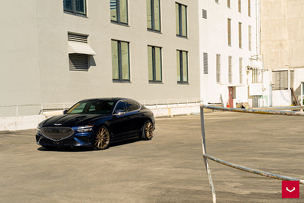 Фото дисков Vossen HF-4T Сатиновая бронза на Genesis G70
