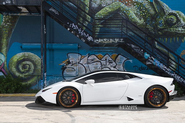 Фото дисков Strasse Wheels SV10M Deep Concave FS Другой цвет на Lamborghini Huracan