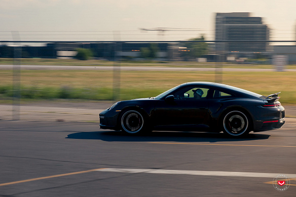 Фото дисков Vossen EVO-2R (3-Piece) Черный сатин на Porsche 911 VIII