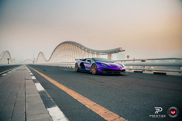 Фото дисков Vossen S21-01 Глянцевая медь на Lamborghini Aventador