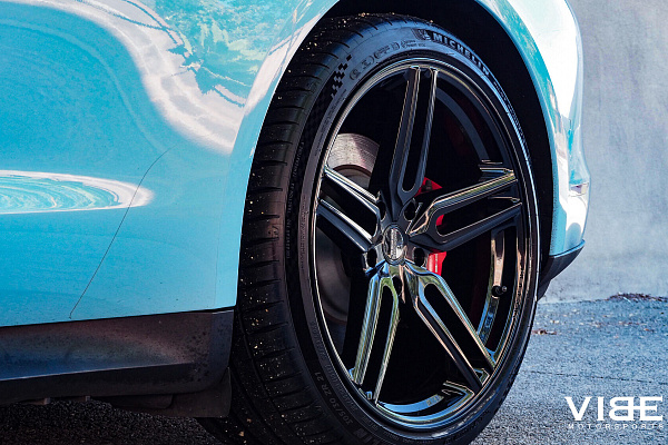 Фото дисков Vossen HF-1 Черный глянец на Porsche Taycan I