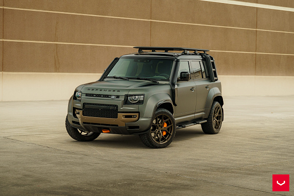 Фото дисков Vossen HF-5 Сатиновая бронза на Land Rover Defender II