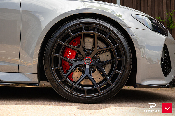 Фото дисков Vossen HFX-1 (5-Lug) Черный глянец на Audi A/RS 7 (4K)