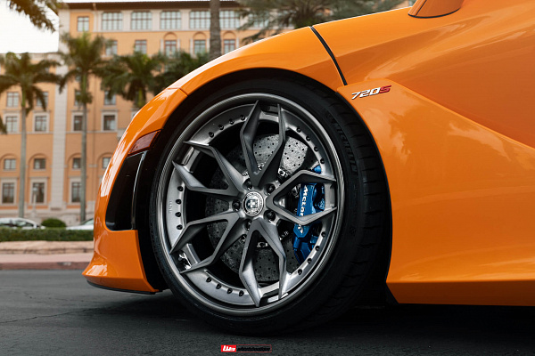 Фото дисков HRE S201 Сатиновый графит на McLaren 720S