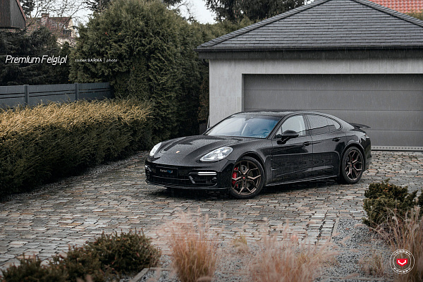 Фото дисков Vossen EVO-3 Сатиновая бронза на Porsche Panamera II