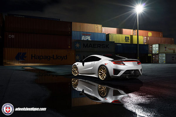 Фото дисков HRE P201 Сатиновое золото на Acura NSX II