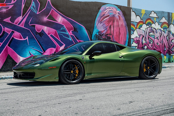 Фото дисков Anrky AN17 Черный сатин на Ferrari 458