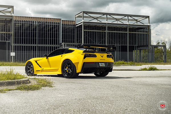 Фото дисков Vossen S17-03 (3-Piece) Черный сатин на Chevrolet Corvette C7