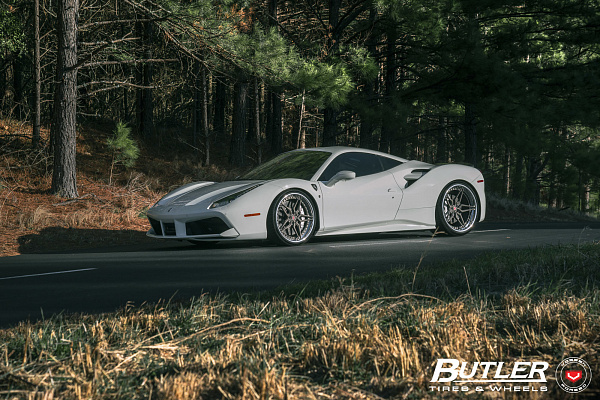 Фото дисков Vossen M-X1 (3-Piece) Сатиновый темный лак на Ferrari 488