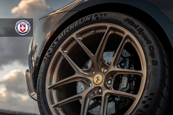 Фото дисков HRE R101 Lightweight Глянцевое темное золото на Ferrari 296