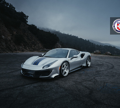 Фото дисков HRE 527 на Ferrari 488