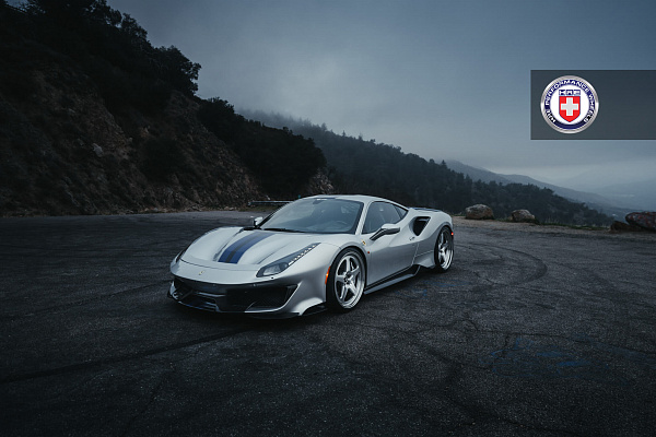 Фото дисков HRE 527 Глянцевый лак на Ferrari 488