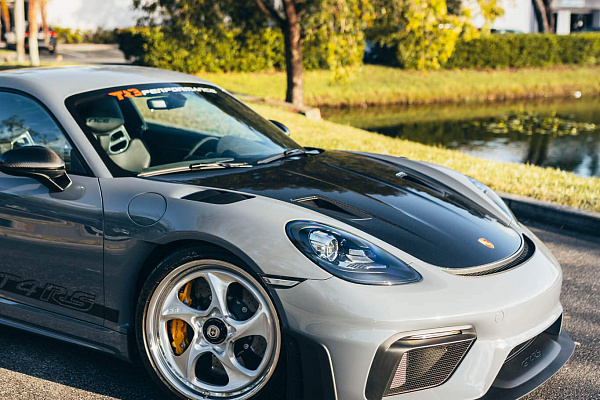 Фото дисков HRE 522 Глянцевый лак на Porsche Cayman III