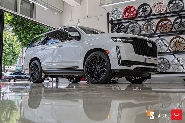 Фото дисков Vossen HF6-5 Черный глянец на Cadillac Escalade V