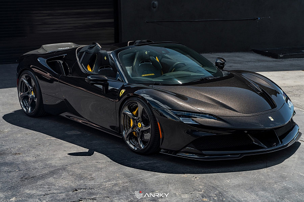Фото дисков Anrky XR-205 Глянцевый темный лак на Ferrari SF90