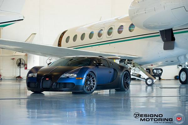 Фото дисков Vossen M-X3 Черный глянец на Bugatti Veyron
