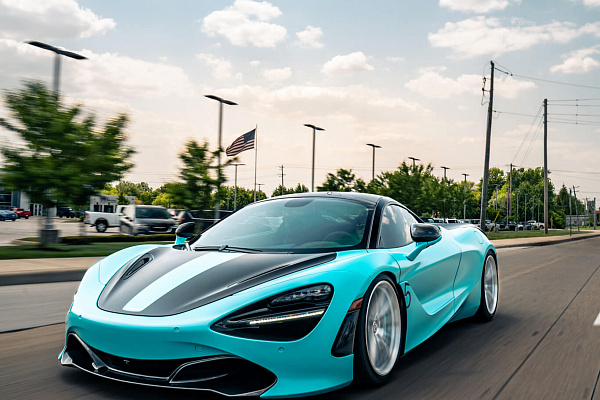 Фото дисков HRE P104 Глянцевый лак на McLaren 720S