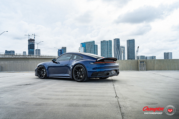Фото дисков Vossen RS92 Черный сатин на Porsche 911 VIII